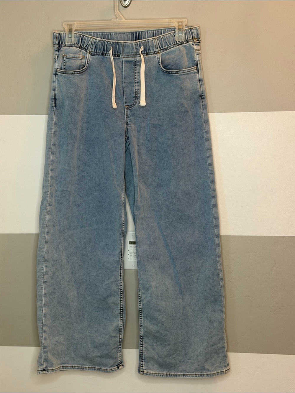 GAP Light Blue Wide-Leg Drawstring Jeans
